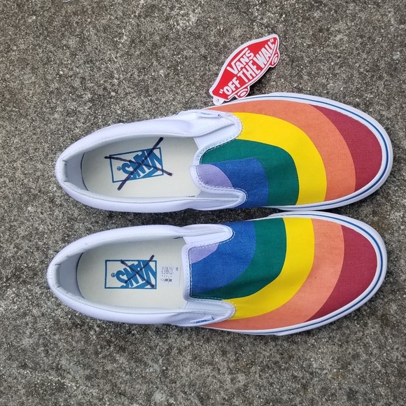 rainbow vans womens size 9